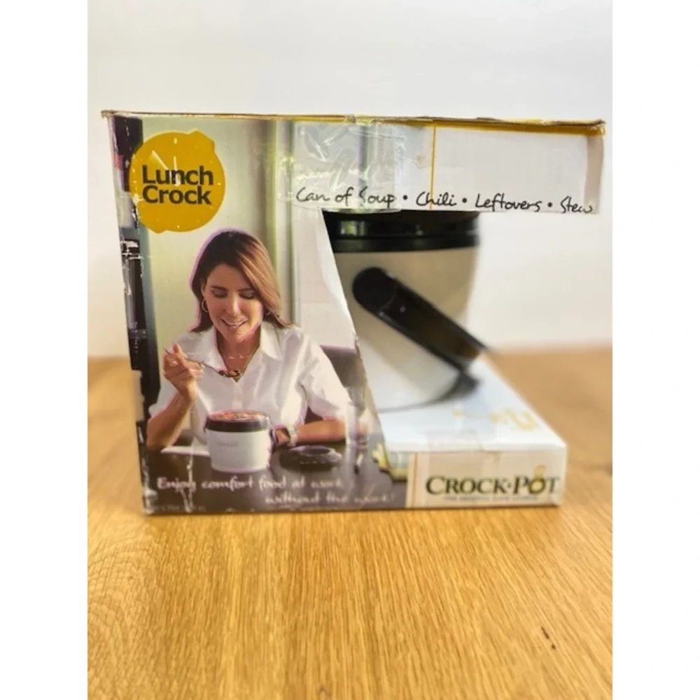 Crock-Pot Lunch Crock Food Warmer White Black New Portable SCCPLC200-G-NP